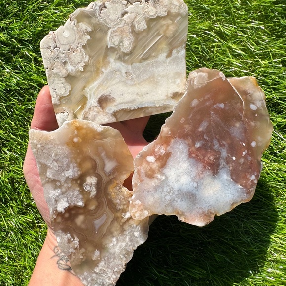 Flower Agate Crystal Slab - Picture 1 of 4
